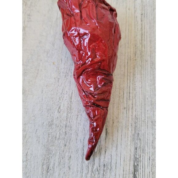 Paper mache Chili Pepper vintage ornament Xmas decor - Picture 2 of 7